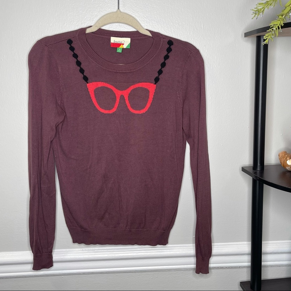 retro modcloth berry sweater